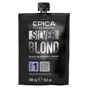Черный обесцвечивающий крем с камедью акации сенегальской и полиглутаминовой кислотой «SILVER BLOND», 300 мл