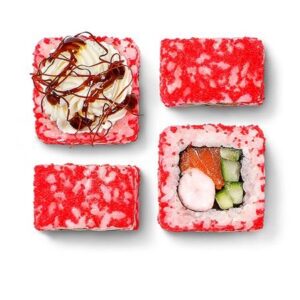 Унаги с лососем и креветкой